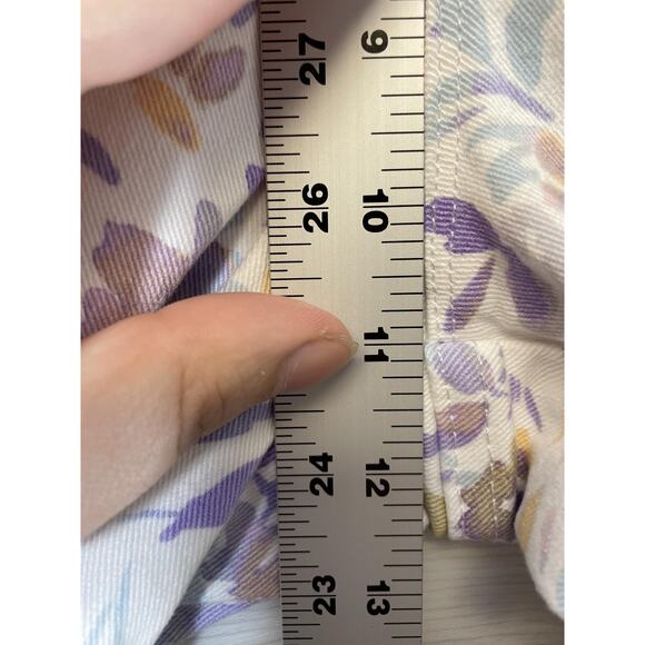 Gloria Vanderbilt Pants Womens 10P Floral Amanda Capri Stretch Denim Petite - Picture 5 of 14